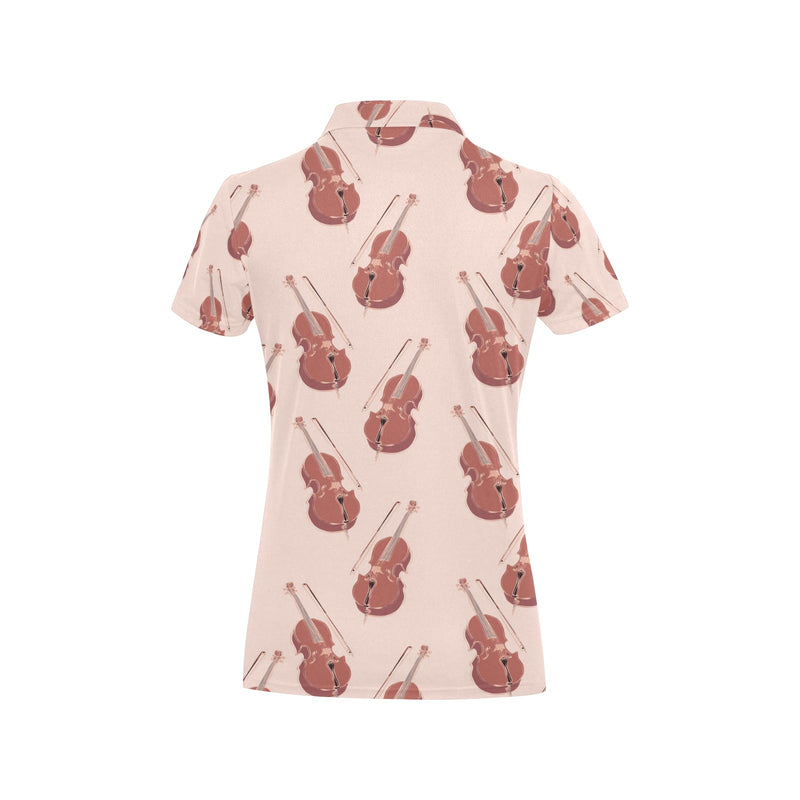 Cello Pattern Print Design 03 Women's Polo Shirt