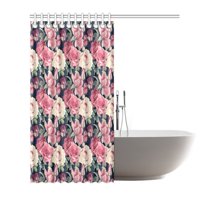 Rose Pattern Print Design RO05 Shower Curtain