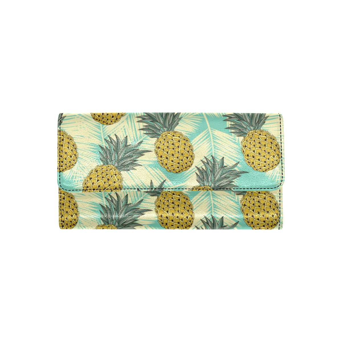 Pineapple Pattern Print Design PP03 Women's Trifold Wallet