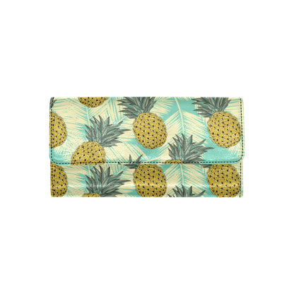 Pineapple Pattern Print Design PP03 Women's Trifold Wallet