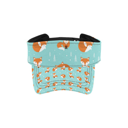 Fox Design Snow Print Pattern Unisex Sun Visor