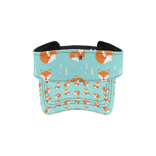 Fox Design Snow Print Pattern Unisex Sun Visor