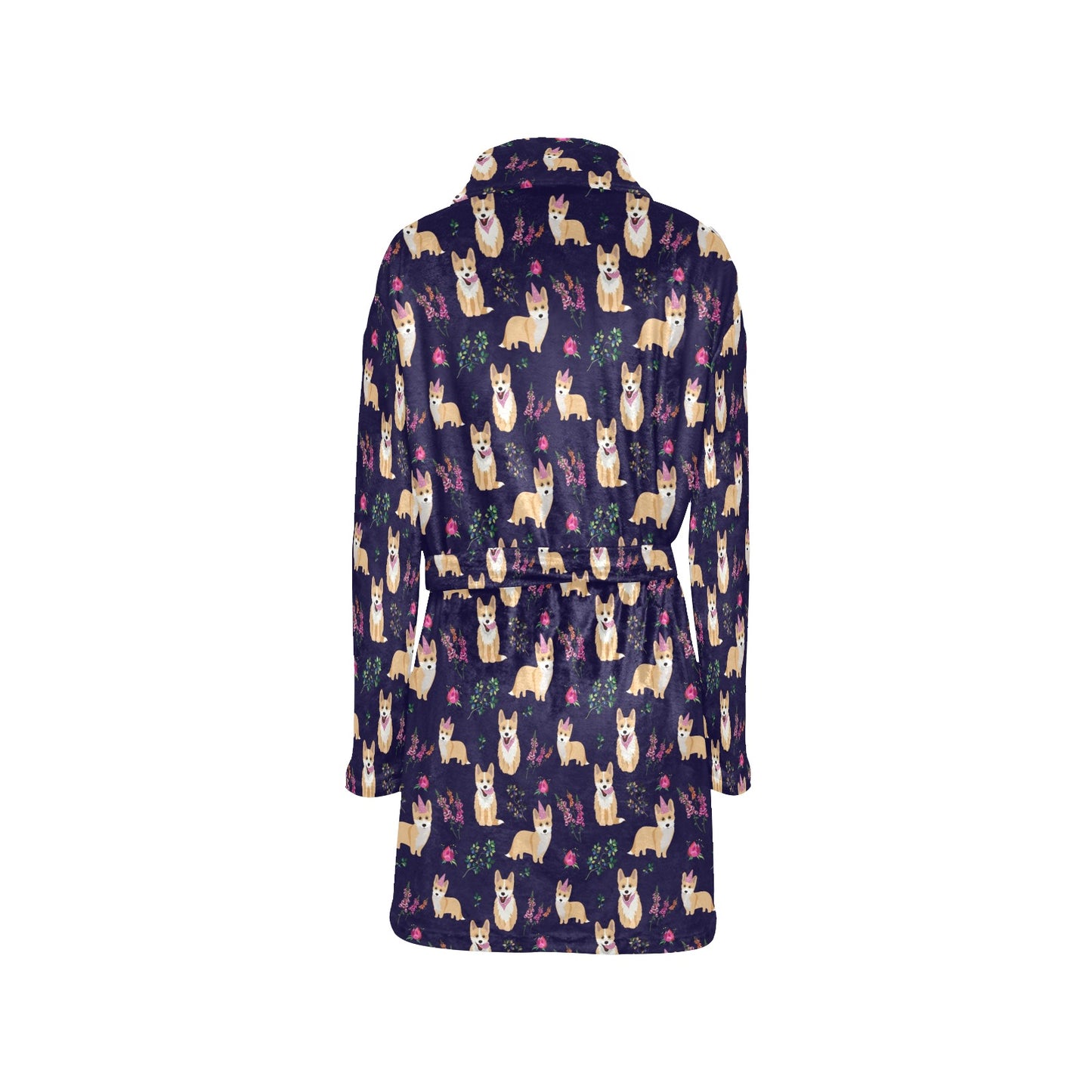 Pembroke Welsh Corgis Pattern Print Design A06 Women's Fleece Robe