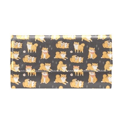 Shiba Inu Print Design LKS309 Women's Trifold Wallet
