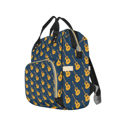 Acoustic Guitar Pattern Print Design 04 Diaper Bag Backpack