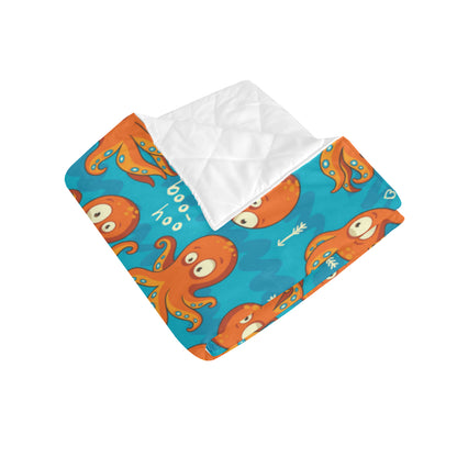 Octopus Pattern Print Design A02 Premium Quilt