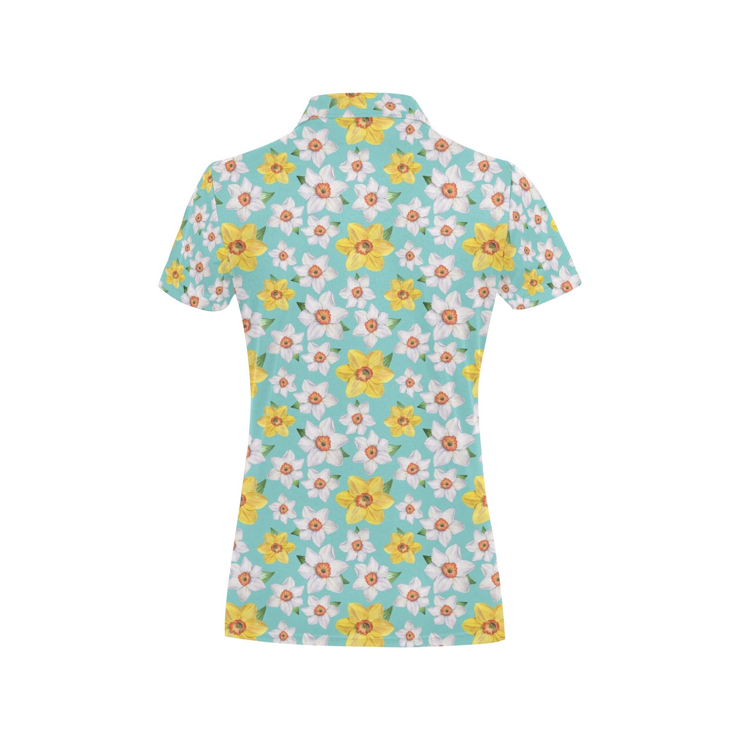 Daffodils Pattern Print Design 02 Women's Polo Shirt