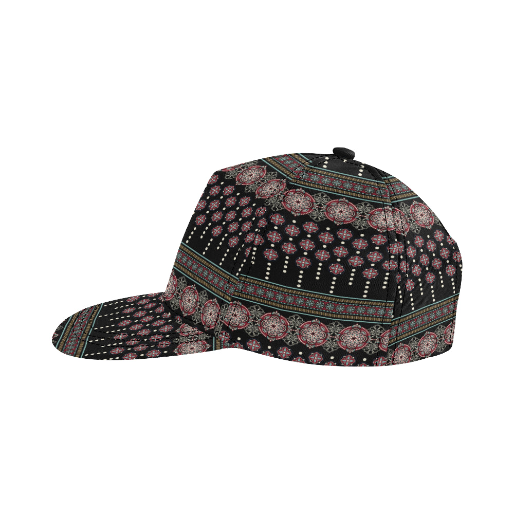 Ethnic Dot Style Print Pattern Snapback Cap