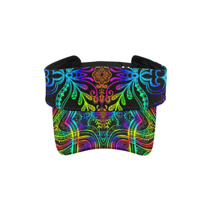 Neon Trible Rainbow Pattern Print Design A01 Unisex Sun Visor