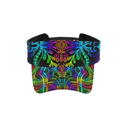 Neon Trible Rainbow Pattern Print Design A01 Unisex Sun Visor