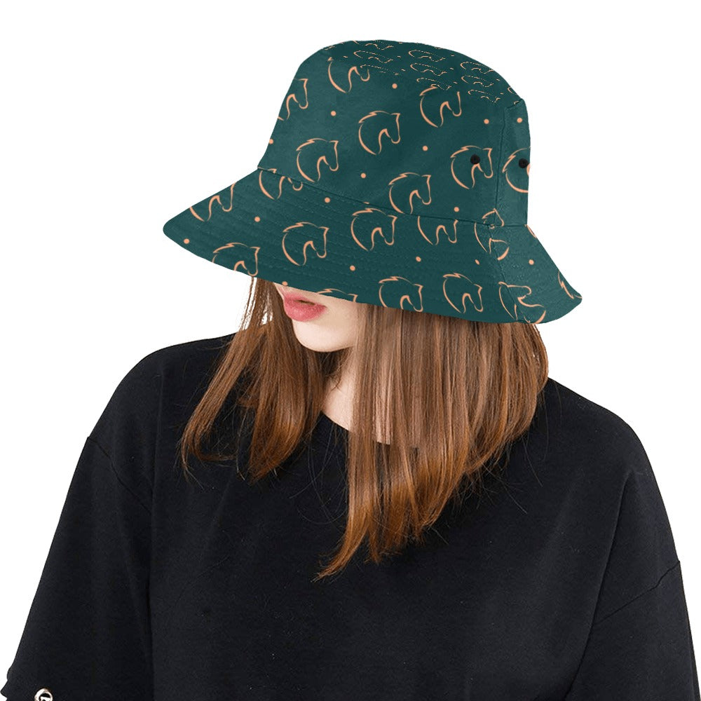 Horse Head Print Design LKS302 Unisex Bucket Hat