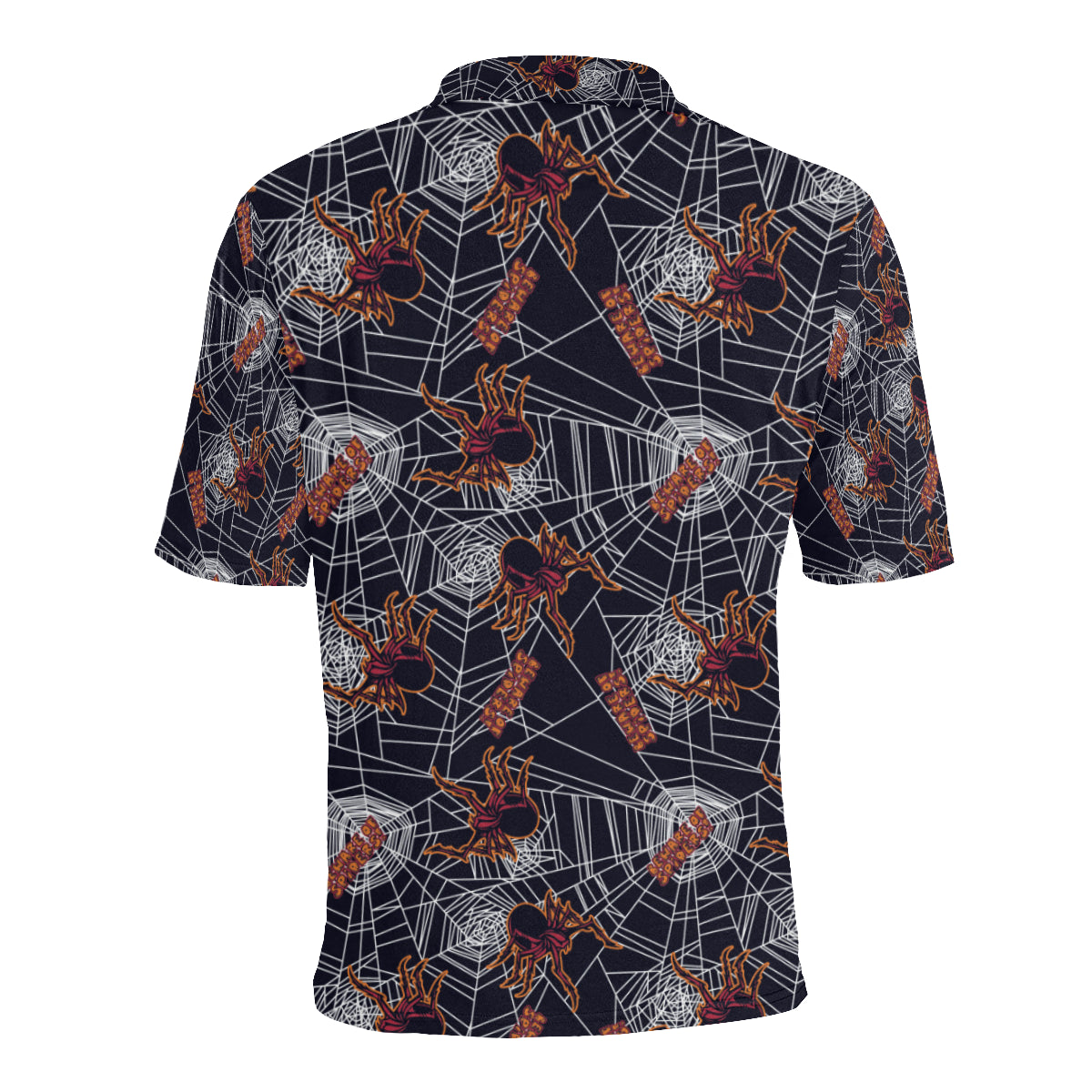 Tarantula Spiderwebs Pattern Print Design 01 Men Polo Shirt