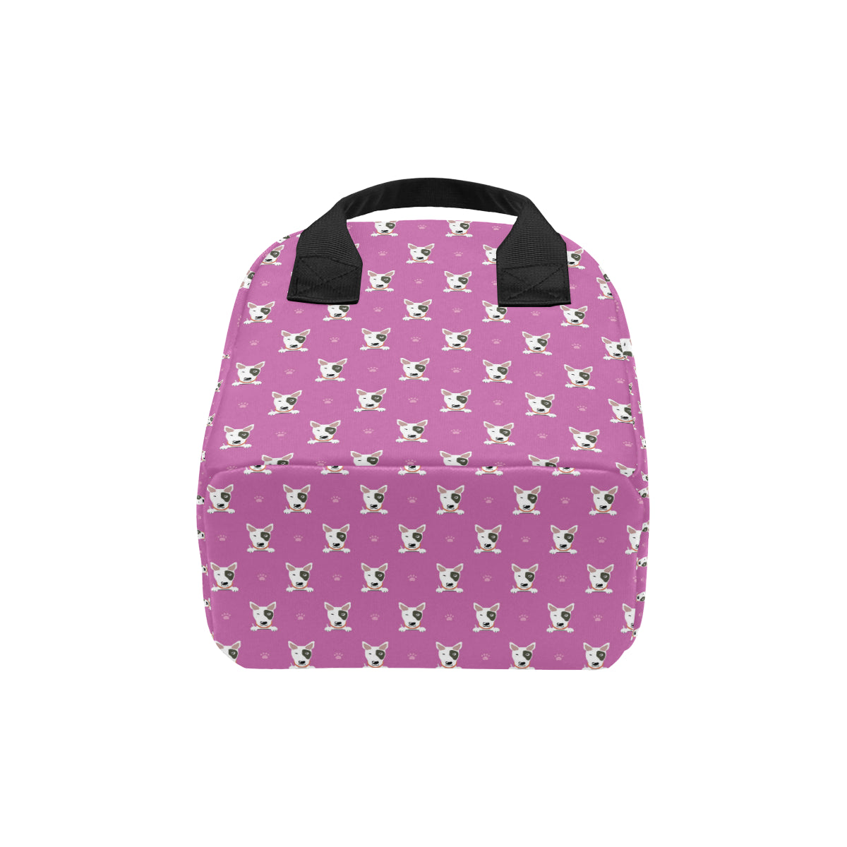 Bull Terrier Happy Print Pattern Insulated Lunch Bag