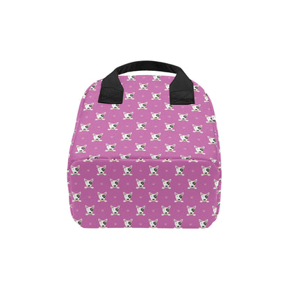 Bull Terrier Happy Print Pattern Insulated Lunch Bag