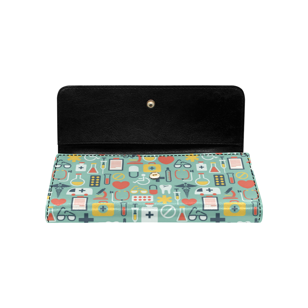 Medical Pattern Print Design 02 Women's Trifold Wallet