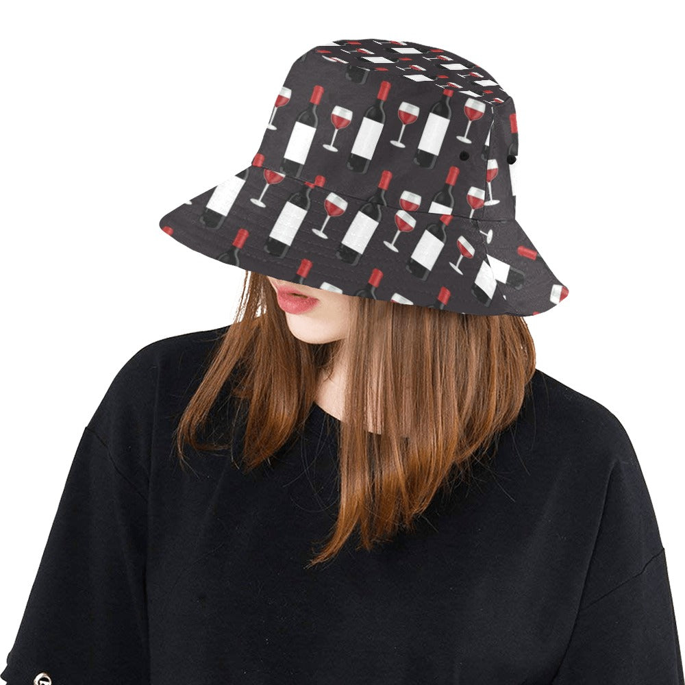 Wine Print Design LKS309 Unisex Bucket Hat