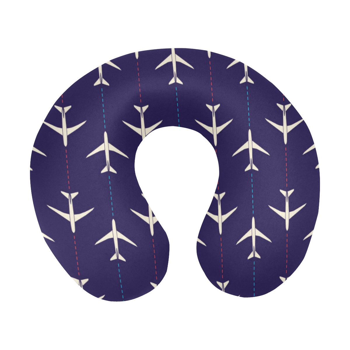 Airplane Pattern Print Design 03 U-Shaped Travel Neck Pillow