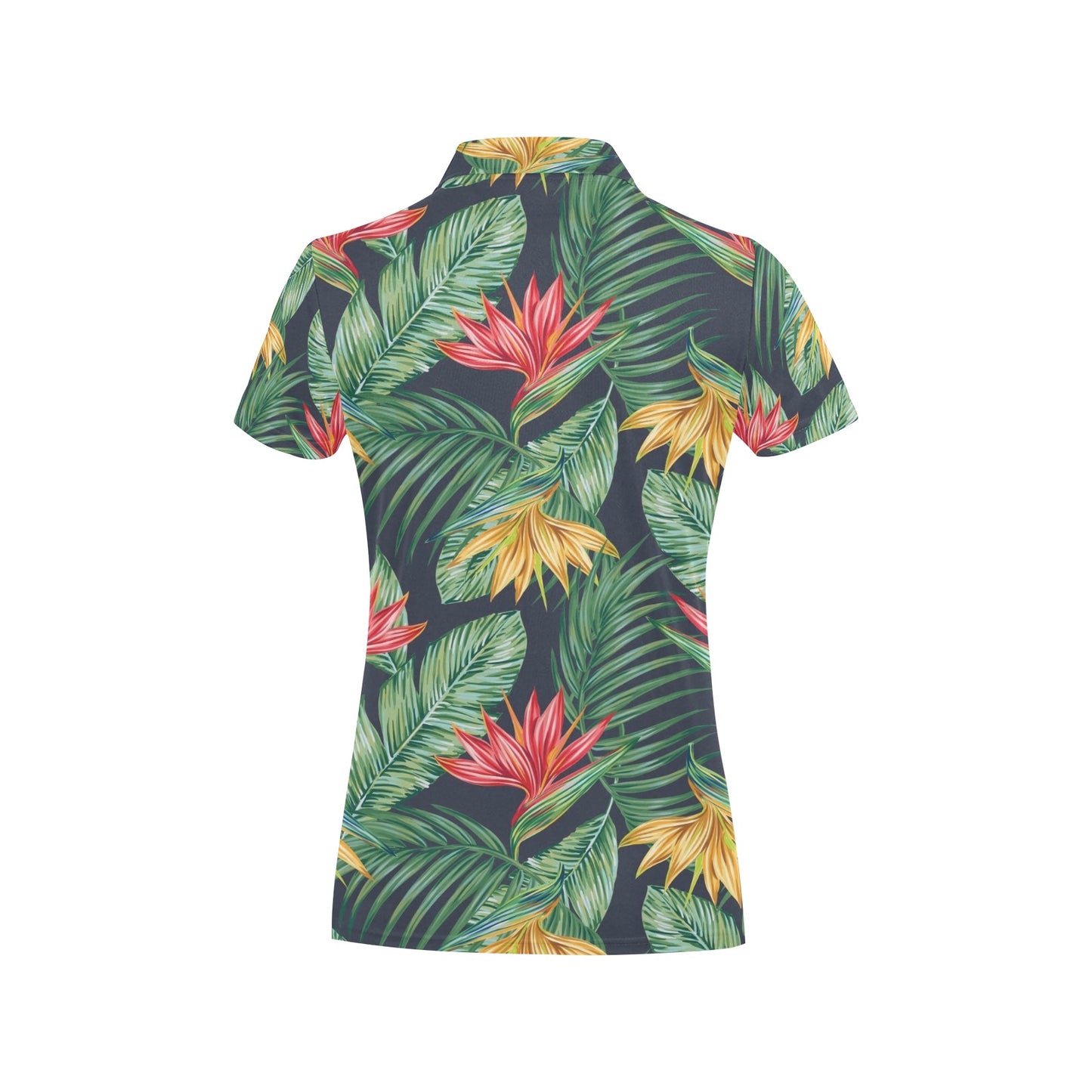 Bird Of Paradise Pattern Print Design BOP09 Women's Polo Shirt