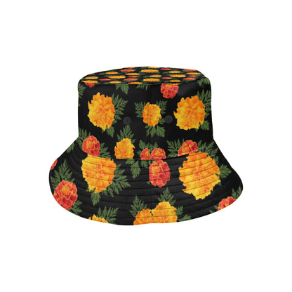 Marigold Pattern Print Design MR05 Unisex Bucket Hat