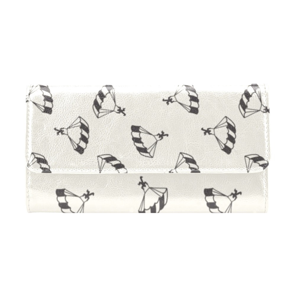 Skydiver Print Design LKS301 Women's Trifold Wallet