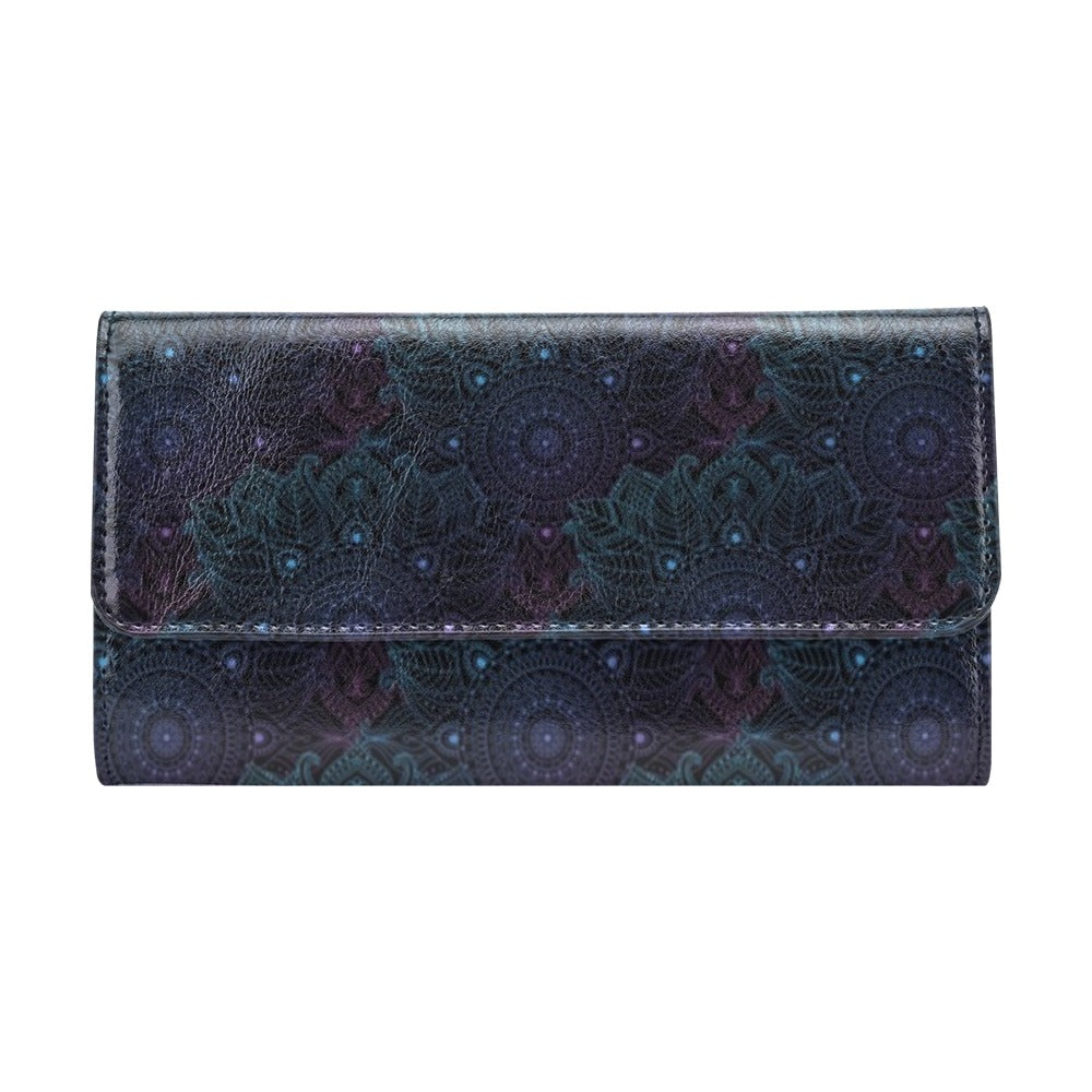 Boho Floral Mandala Women's Trifold Wallet
