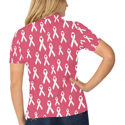 Breast Cancer Awareness Symbol Women's Polo Shirt