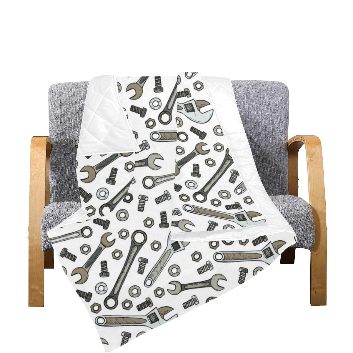 Mechanic Pattern Print Design 03 Premium Quilt