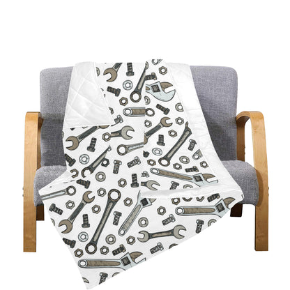 Mechanic Pattern Print Design 03 Premium Quilt