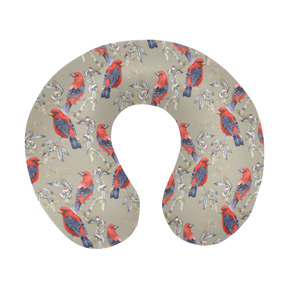 Birds Pattern Print Design 05 U-Shaped Travel Neck Pillow