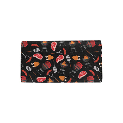 Barbecue Pattern Print Design 04 Women's Trifold Wallet