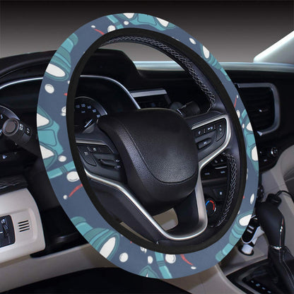 Scuba Equipment Print Design LKS302 Steering Wheel Cover with Elastic Edge