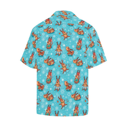 Reindeer Print Design LKS402 Men's Men's Hawaiian Shirt