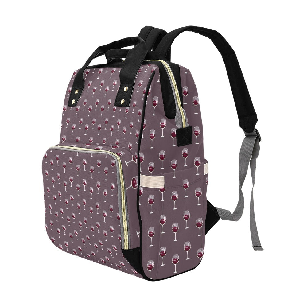 Wine Glass Pattern Print Design LKS305 Diaper Bag Backpack