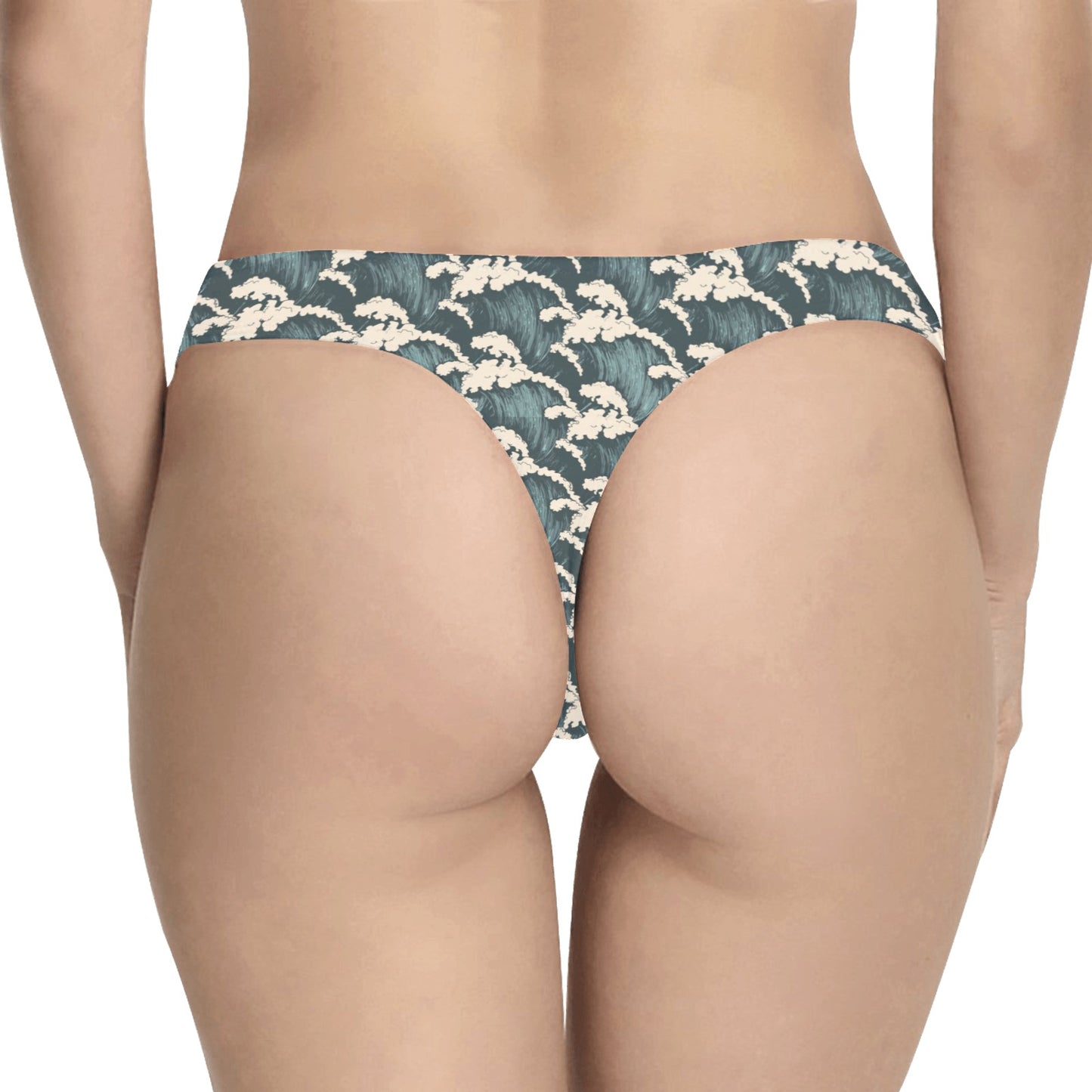 Wave Art Print Women's Thongs