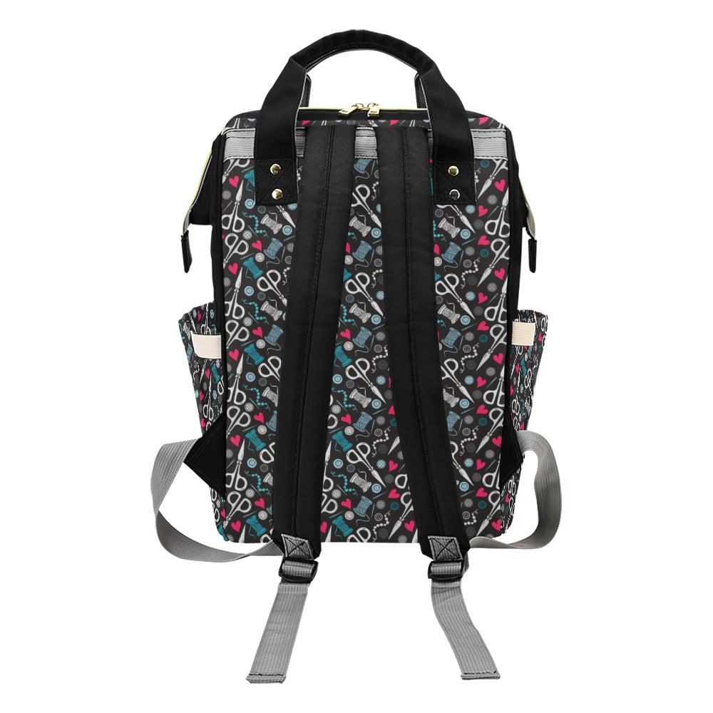 Sewing Equipment Print Design LKS305 Diaper Bag Backpack
