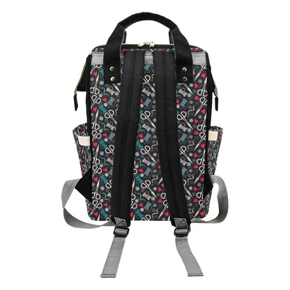 Sewing Equipment Print Design LKS305 Diaper Bag Backpack