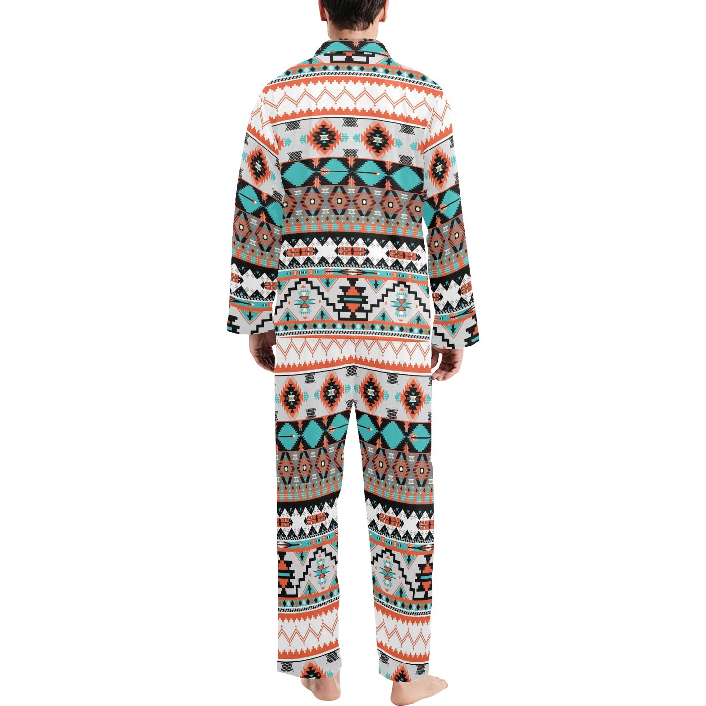 Tribal Aztec Indians pattern Men's Long Pajama Set