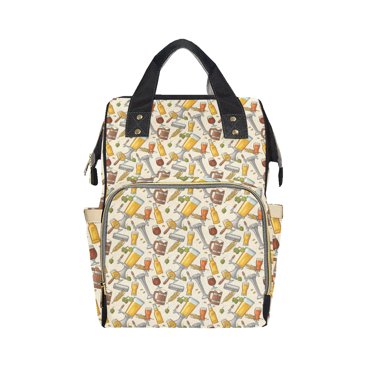Beer Pattern Print Design 05 Diaper Bag Backpack