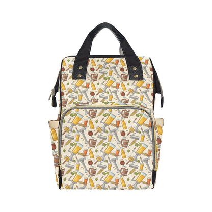 Beer Pattern Print Design 05 Diaper Bag Backpack
