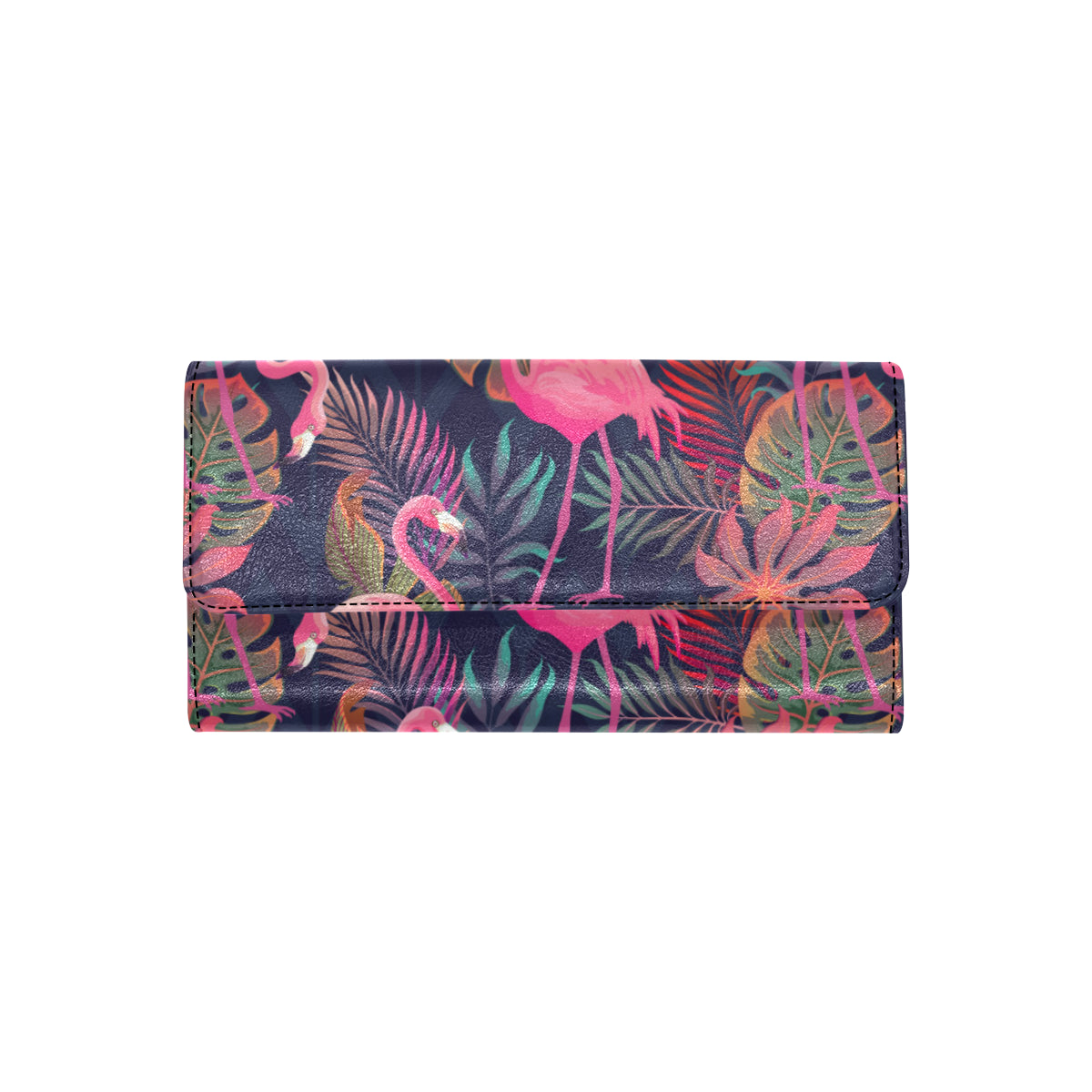 Flamingo Tropical Pattern Women's Trifold Wallet
