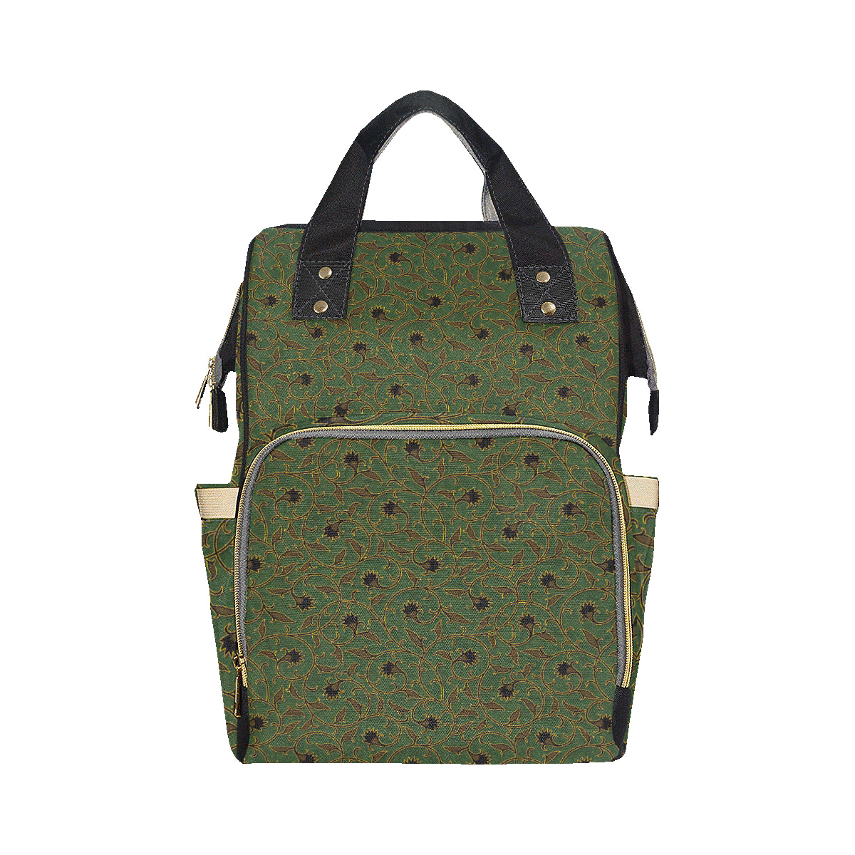 Brocade Pattern Print Design 02 Diaper Bag Backpack
