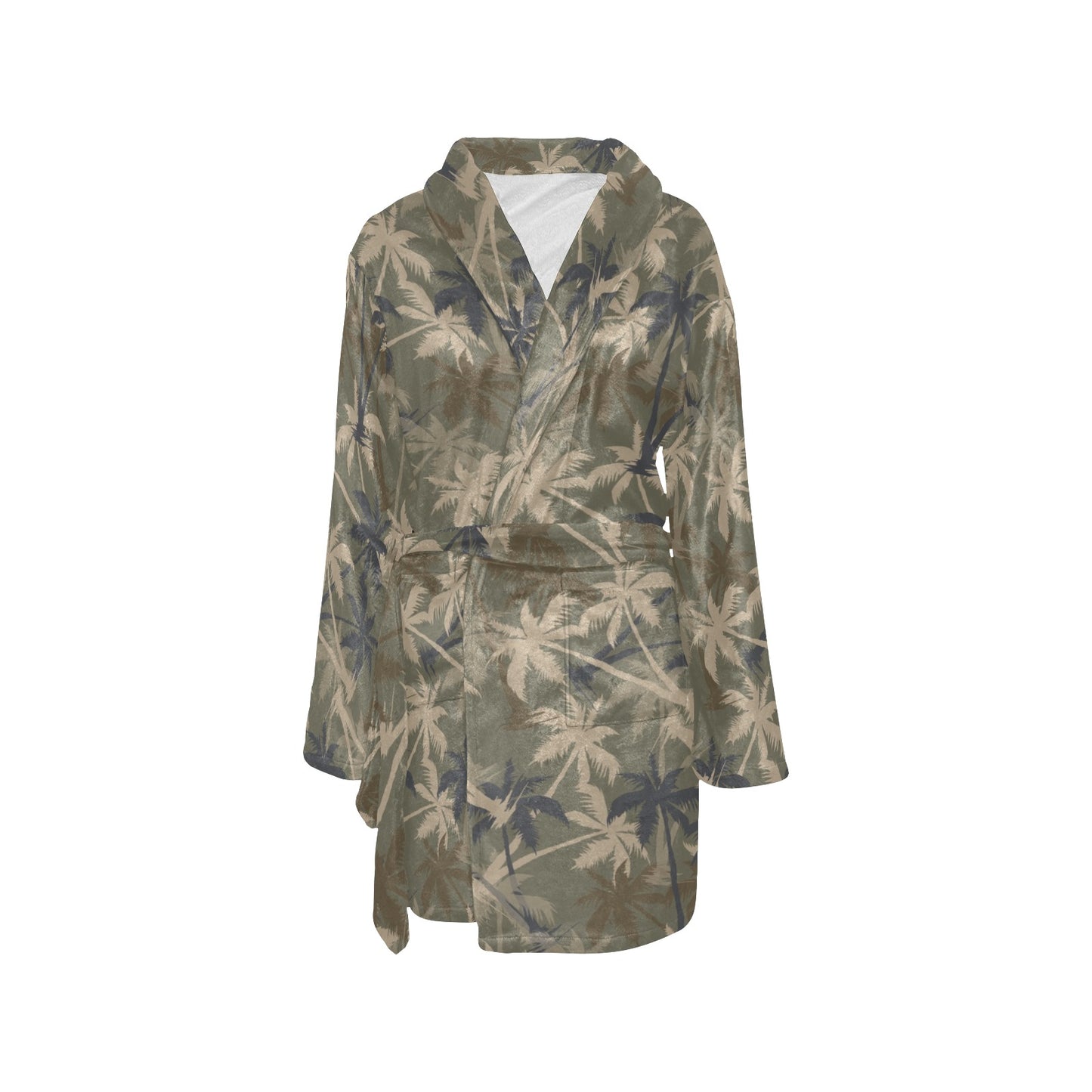 Palm Tree camouflage Women's Fleece Robe