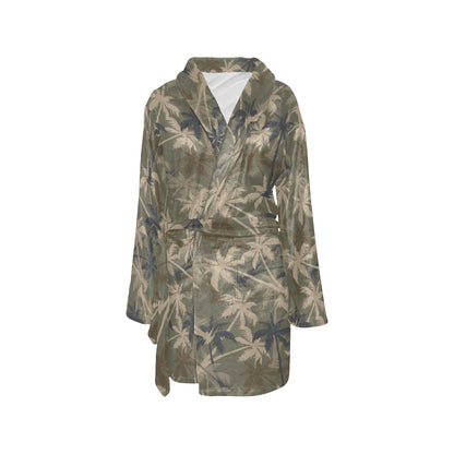 Palm Tree camouflage Women's Fleece Robe