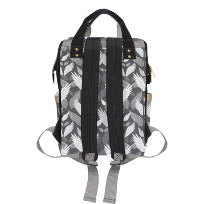Angel Wings Pattern Design Themed Print Diaper Bag Backpack