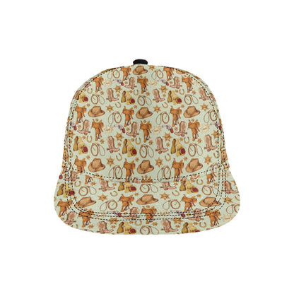Western Cowboy Design Pattern Snapback Cap