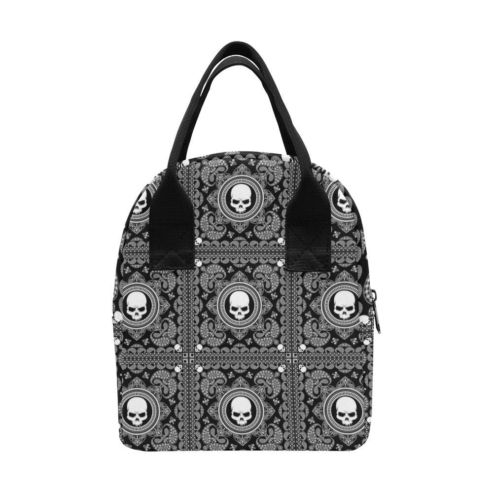 Bandana Skull Print Design LKS303 Insulated Lunch Bag