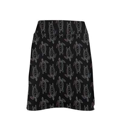 Sea Turtle Print Design LKS3012 17" Golf & Pickleball Skort with Pockets