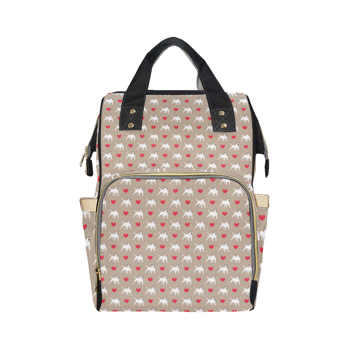 Bull Terriers Pattern Print Design 01 Diaper Bag Backpack