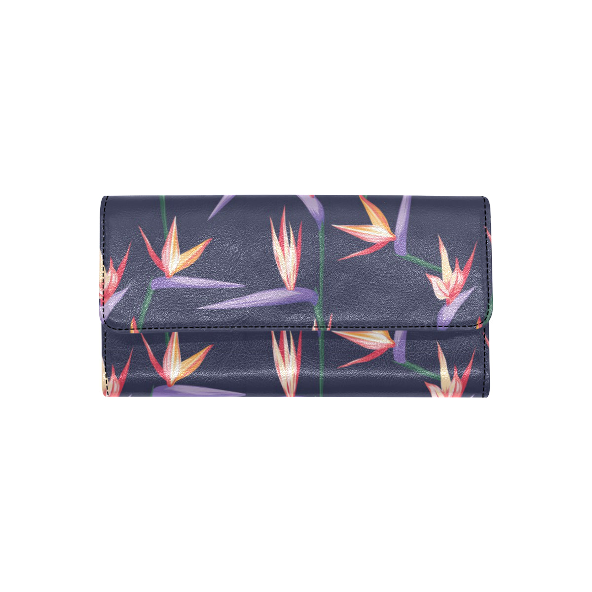 Bird Of Paradise Pattern Print Design BOP015 Women's Trifold Wallet
