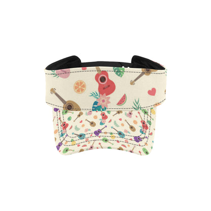 Ukulele Pattern Print Design 01 Unisex Sun Visor
